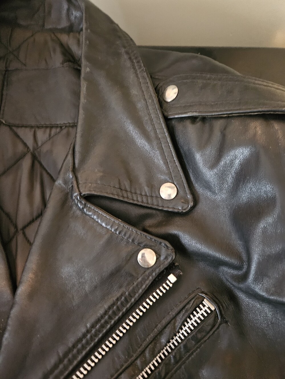 Vintage Screaming Eagle Leather Bomber Jacket - Picture 8 of 16